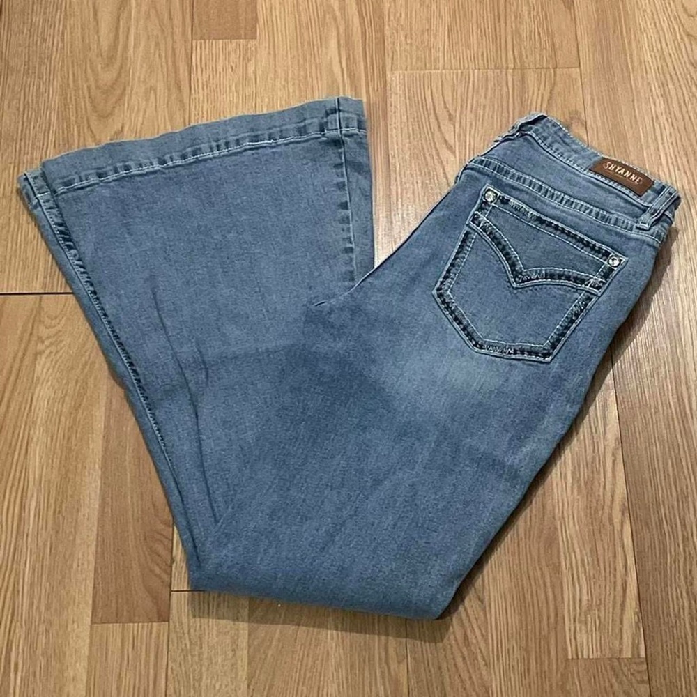 SHYANNE Women’s 29 (298x30) Flare Jeans Light Blue Western Mid rise Bootcut